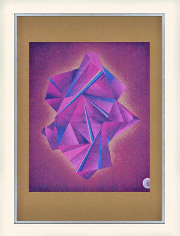 cerise - pink - abstract - art - print