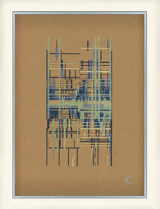 architectural bauhaus theme abstract art print