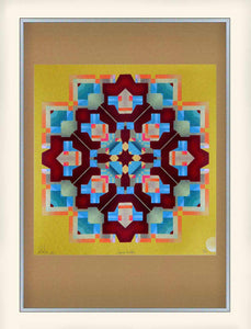 geometric mandala theme abstract art print