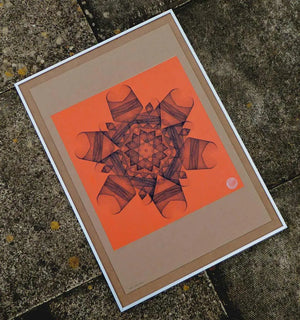 hand crafted abstract geometric wall art screenprints