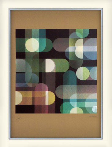 colourful - bauhaus style -  geometric - abstract - art - print